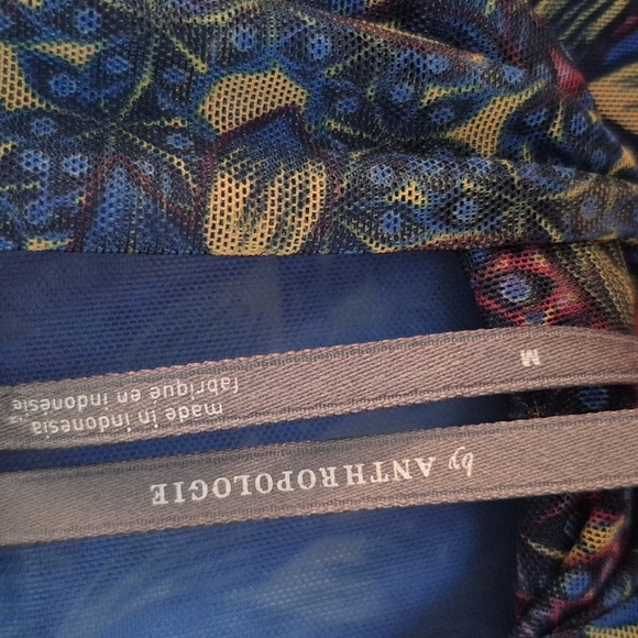 Anthropologie Blue and Yellow Floral Top - Picture 8 of 10